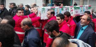 تشییع پیکر جانباز شهید در ساری