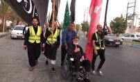استقبال از کاروان پیاده روی کربلا در گناوه