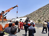 ۲۲ کشته و ۳۶ مصدوم در واژگونی اتوبوس زائران قیروکارزین