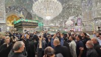 آغاز مراسم تشییع پیکر سرلشکر شهید غیب پرور در حرم شاهچراغ (ع)