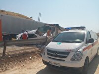 تصادف در جاده کازرون به کنارتخته با ۲ مصدوم
